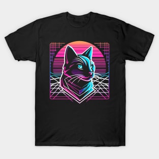 Synthwave cat T-Shirt